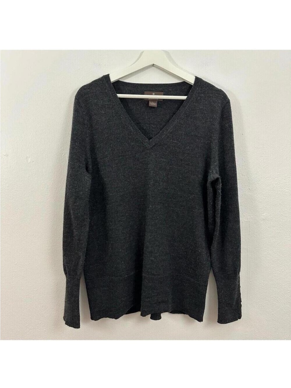 Fenn Wright Manson 100% Merino Wool Grey Sweater Size L